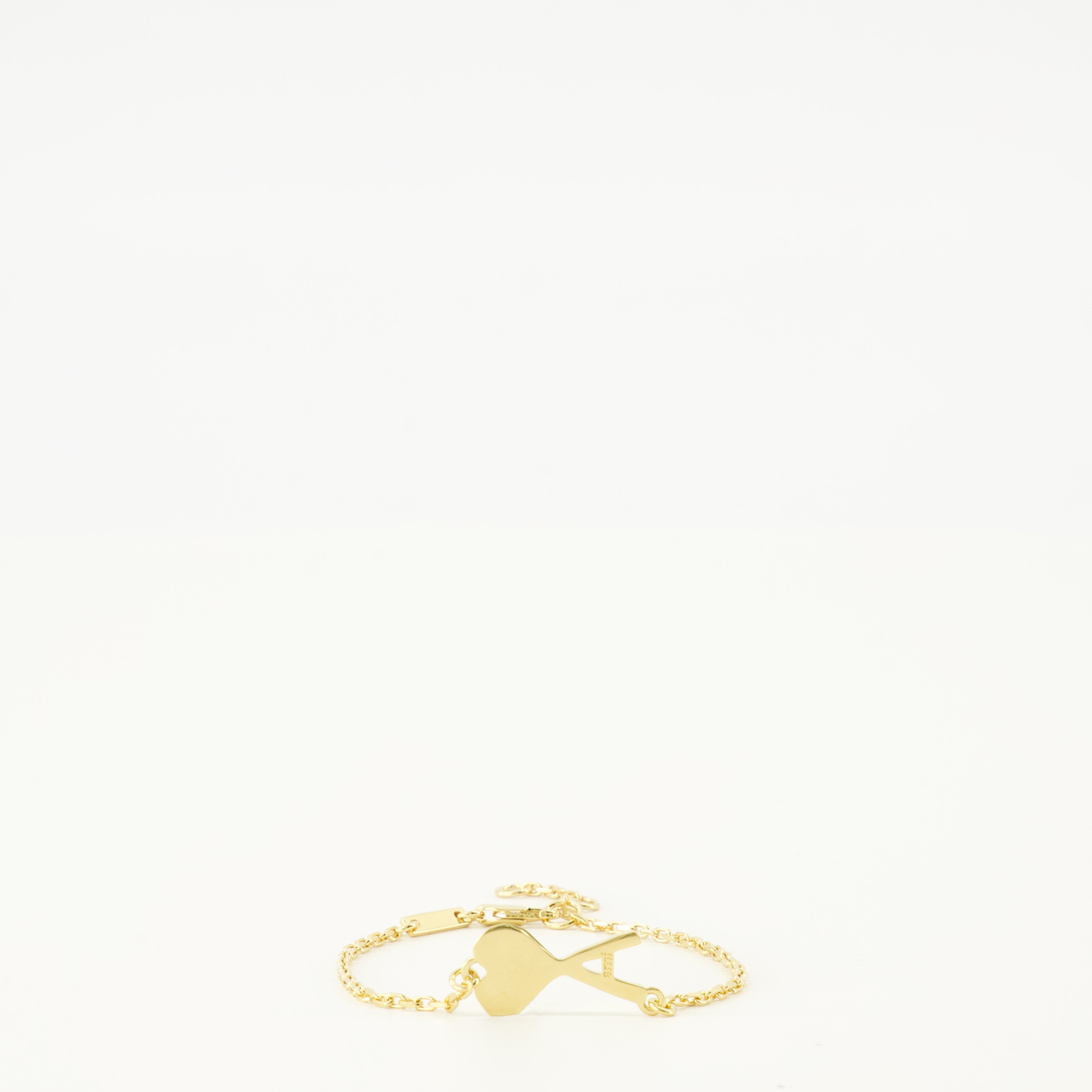 Image de l'article Bracelet AMI de coeur doré de la marque Ami PARIS pour Unisex - Saison Printemps-Été 2026 - Vue de Face