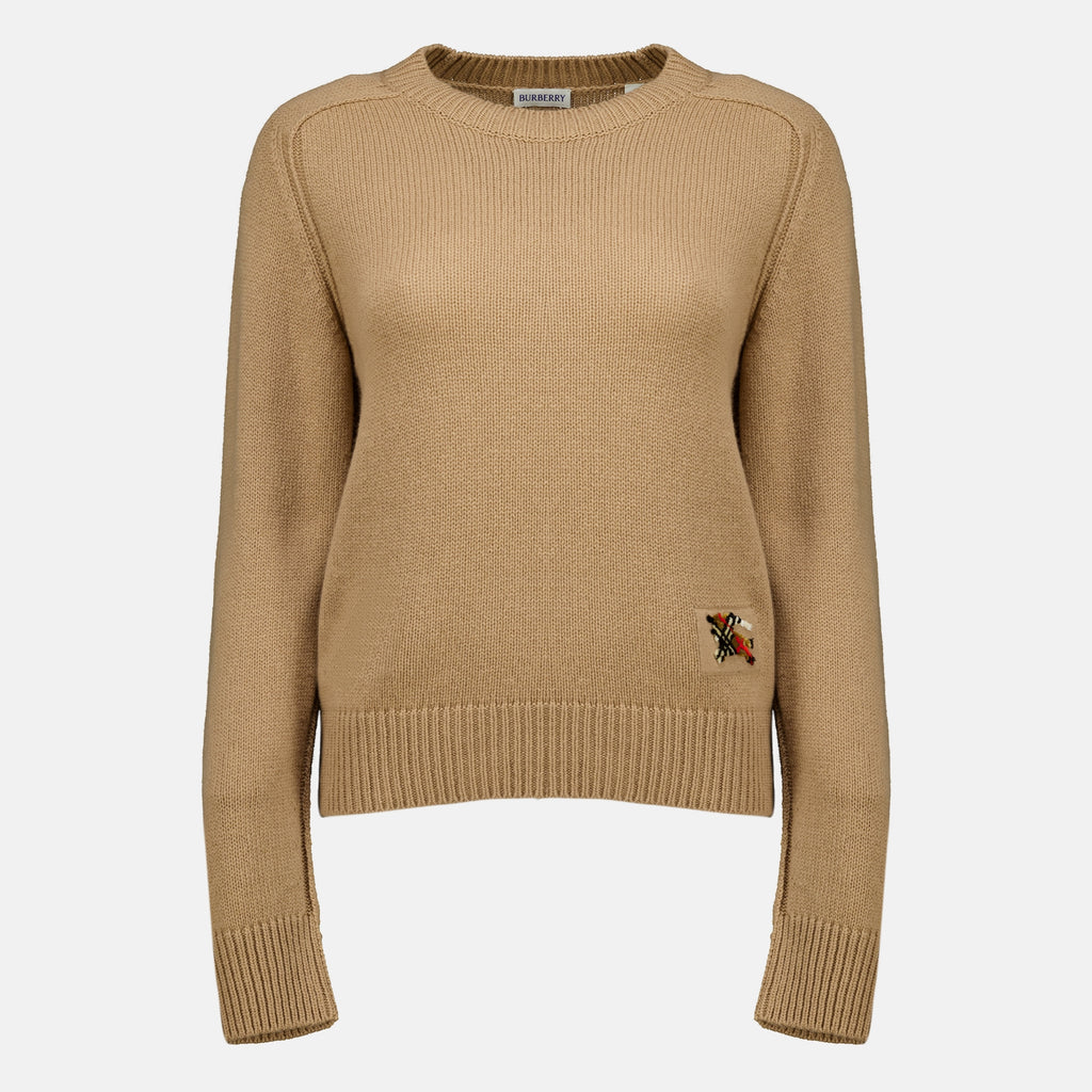 Maille Brauner Wollpullover Burberry Beige Femme