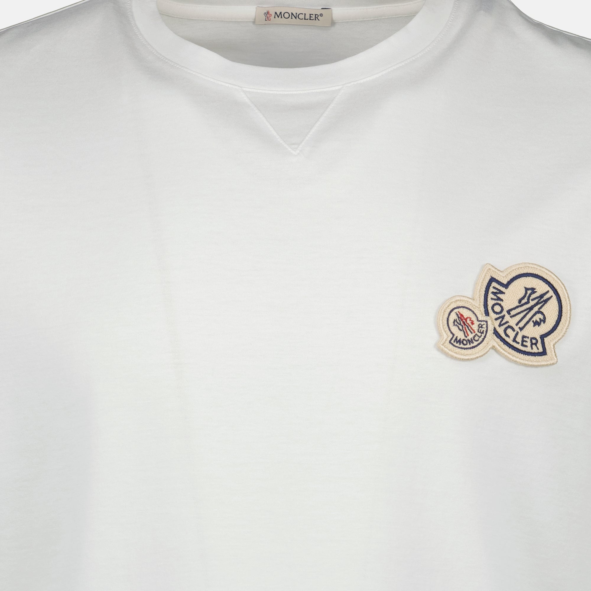 T-shirts T-shirt à logo Moncler Blanc Homme