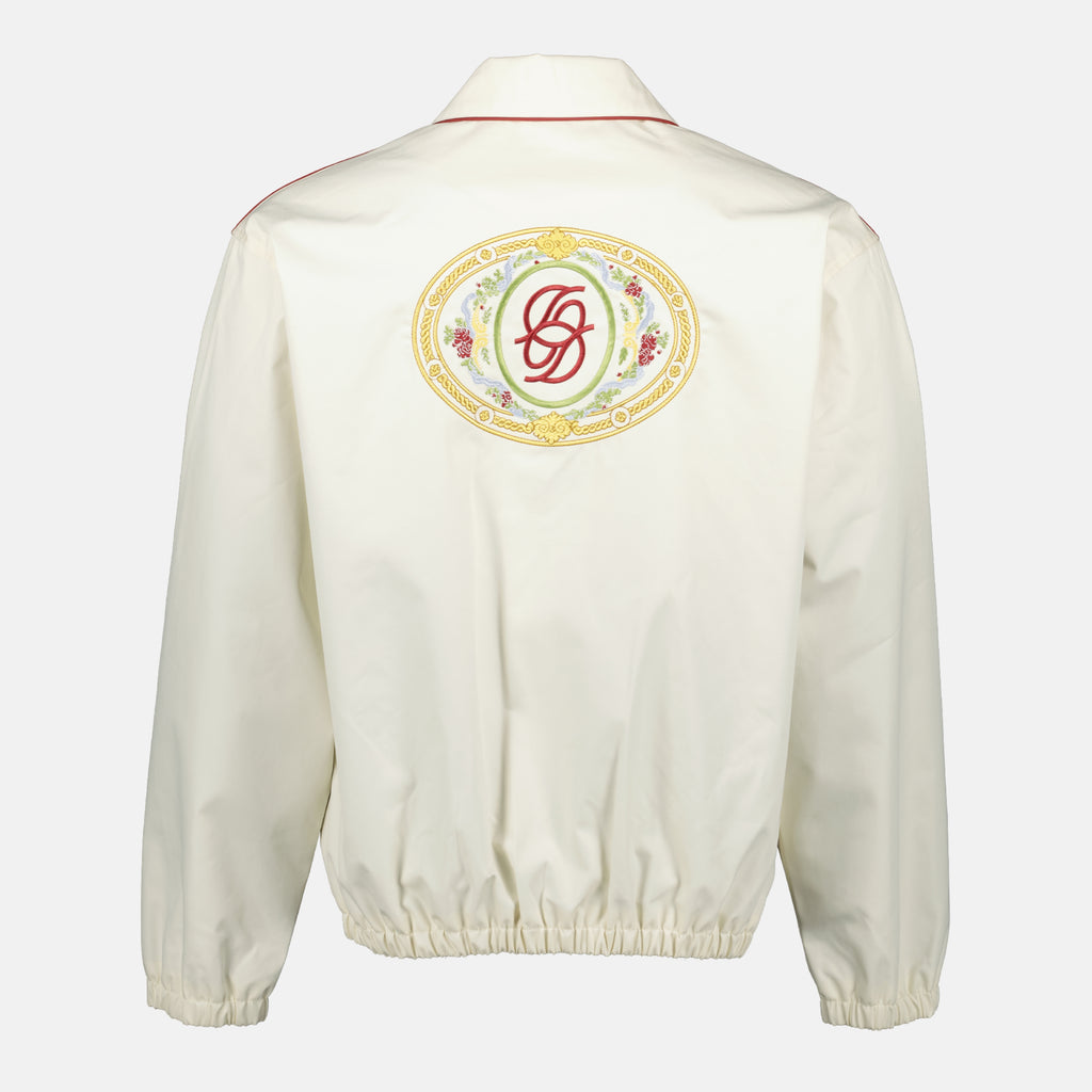 Image de l'article Veste bomber brpdé en coton blanc de la marque Drole De Monsieur pour Homme - Saison Printemps-Été 2026 - Vue de Dos