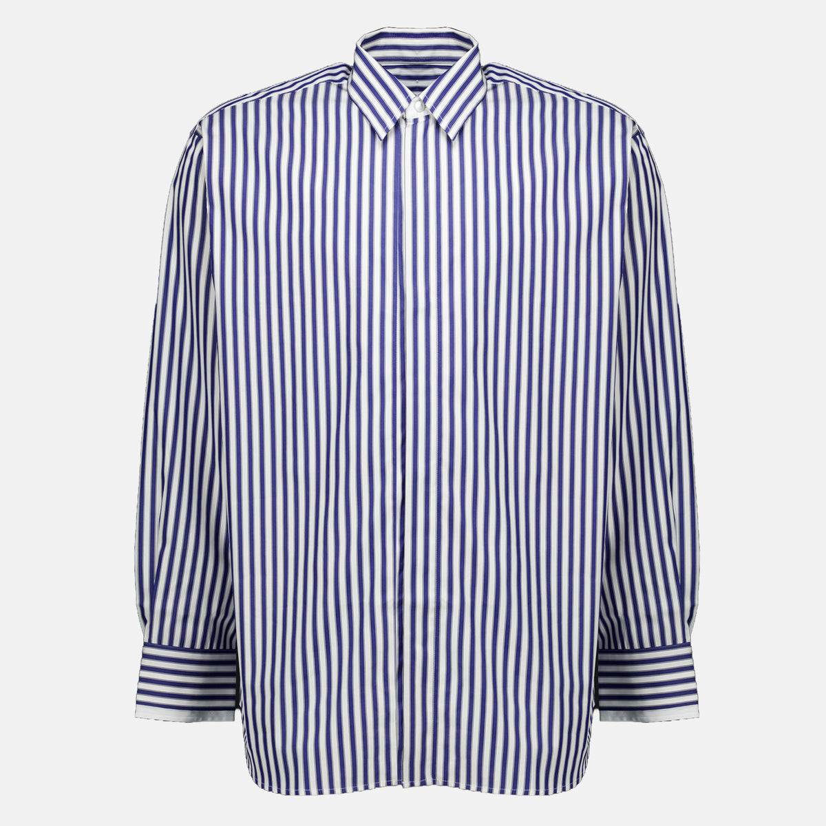 Chemises Oversized Striped Shirt Ami PARIS Bleu foncé Unisexe