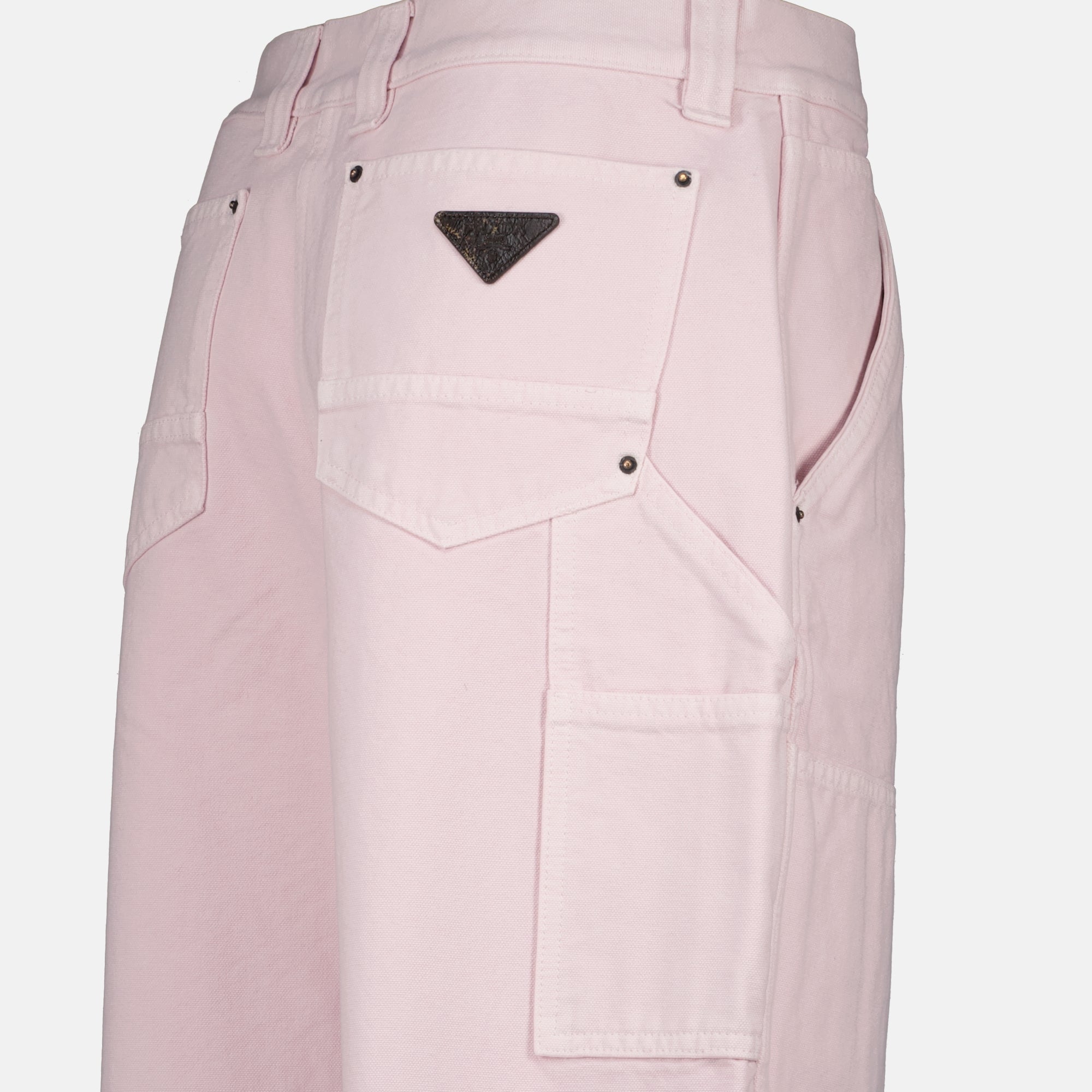 Image de l'article Pantalon cargo rose de la marque Prada pour Femme - Saison Printemps-Été 2026 - Vue détaillée_2