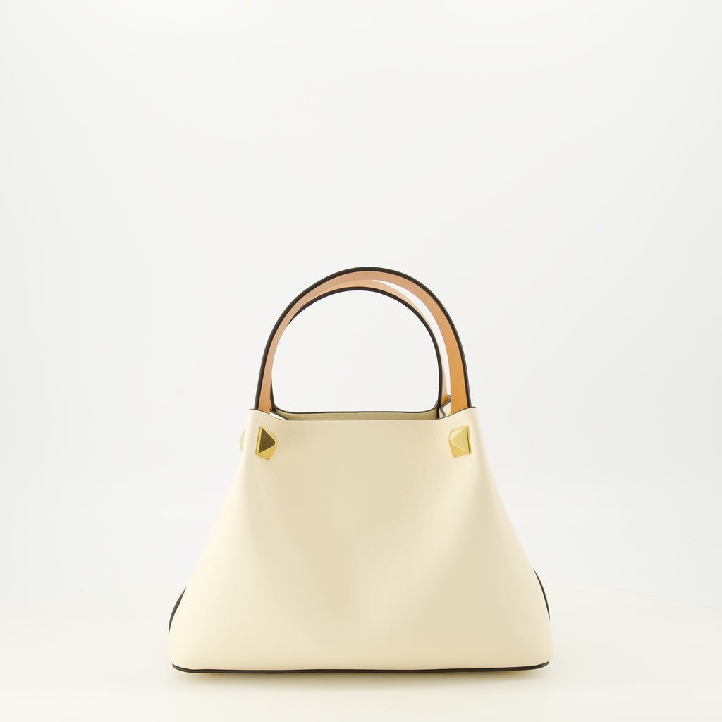 Image de l'article Mini sac cabas beige de la marque Valentino Garavani pour Femme - Saison Printemps-Été 2026 - Vue de Dos
