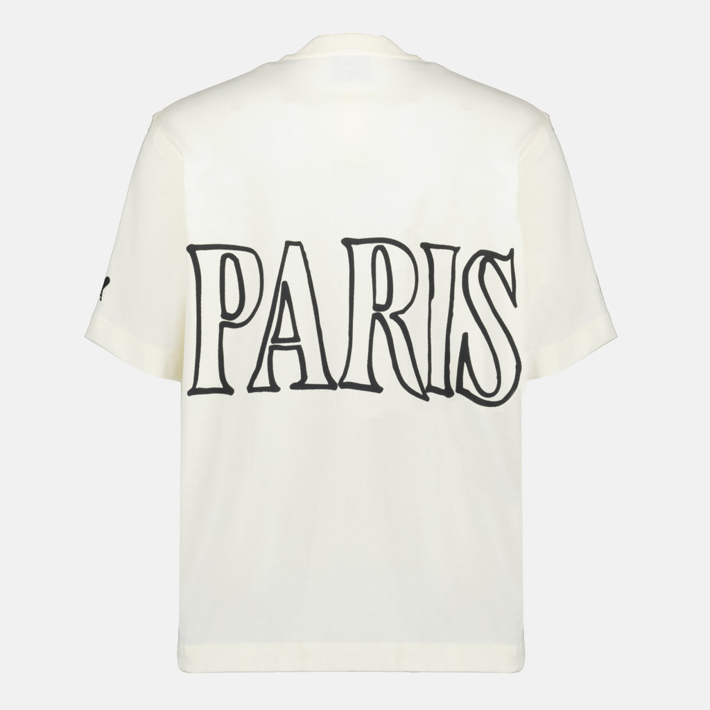 Imagen de la camiseta blanca estampada de la marca Ami PARIS para unisex - Temporada Primavera-Verano 2026 - Vista Posterior