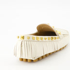 Mocassins Mocassins à franges Plaster Caster Valentino Garavani Blanc Femme