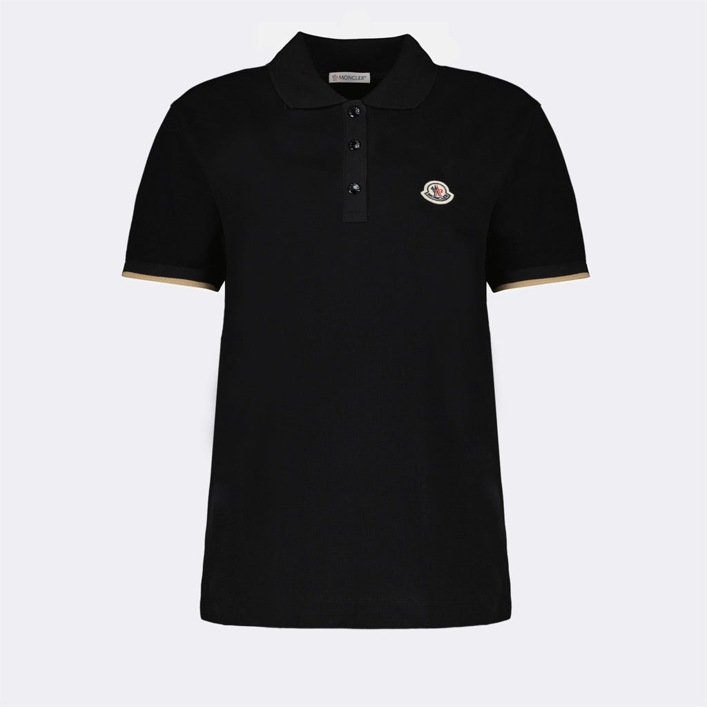 Polos Polo con Logo Moncler Negro Femme