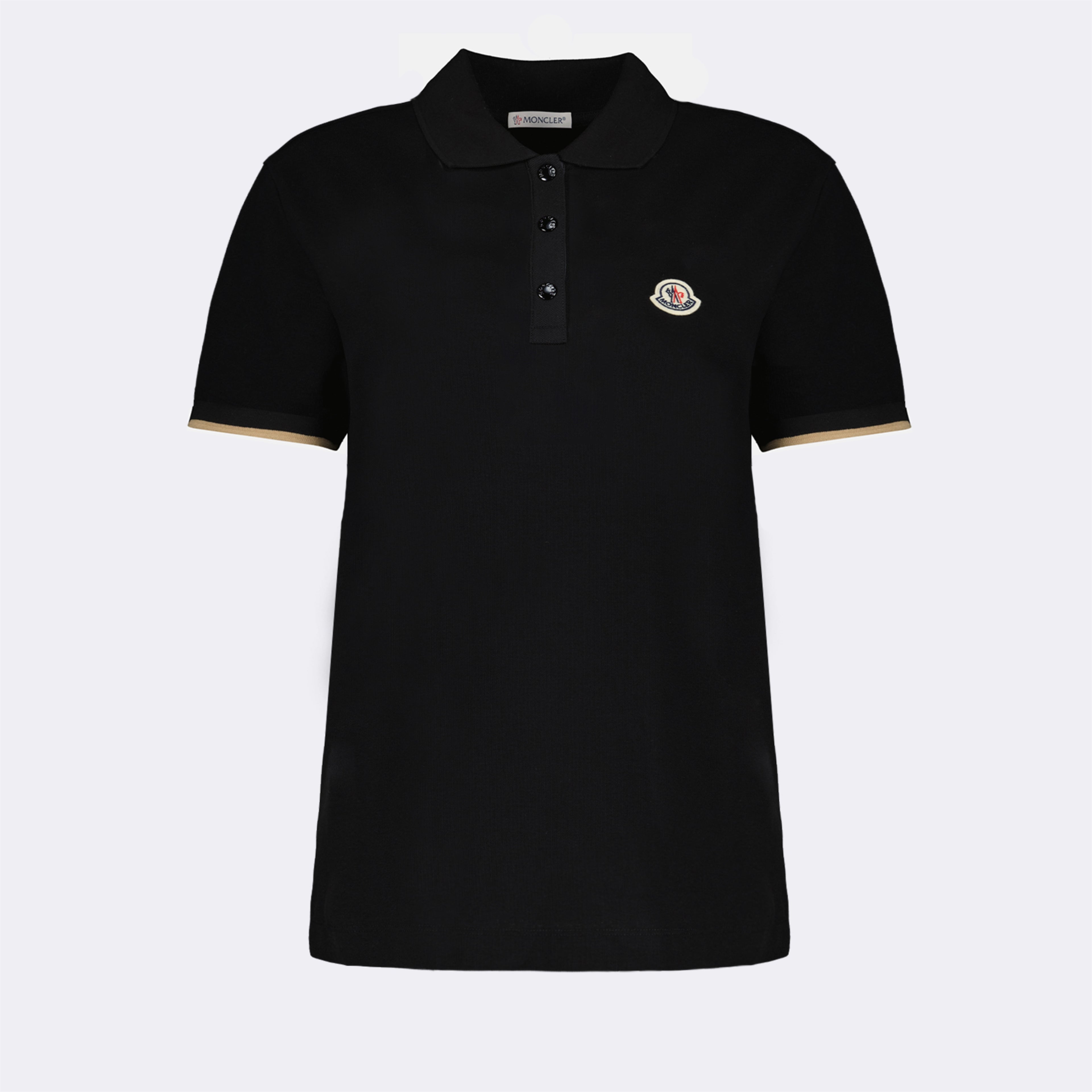 Polos Polo con Logo Moncler Negro Femme