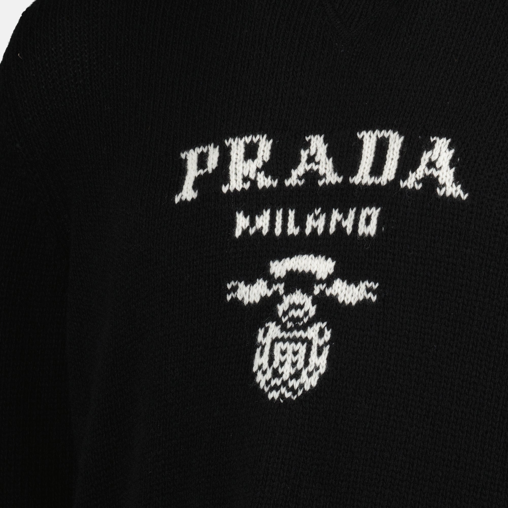 Image de l'article Pull en laine et cachemire de la marque Prada pour Homme - Saison Automne-Hiver 2025 - Vue détaillée_3