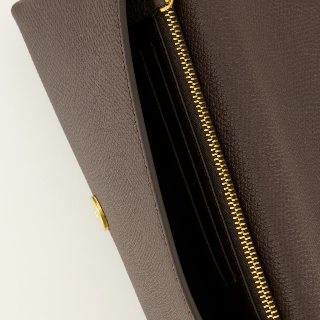 Petite maroquinerie Cartera de Cadena VLogo en Cuero Marrón Valentino Garavani Marron Femme