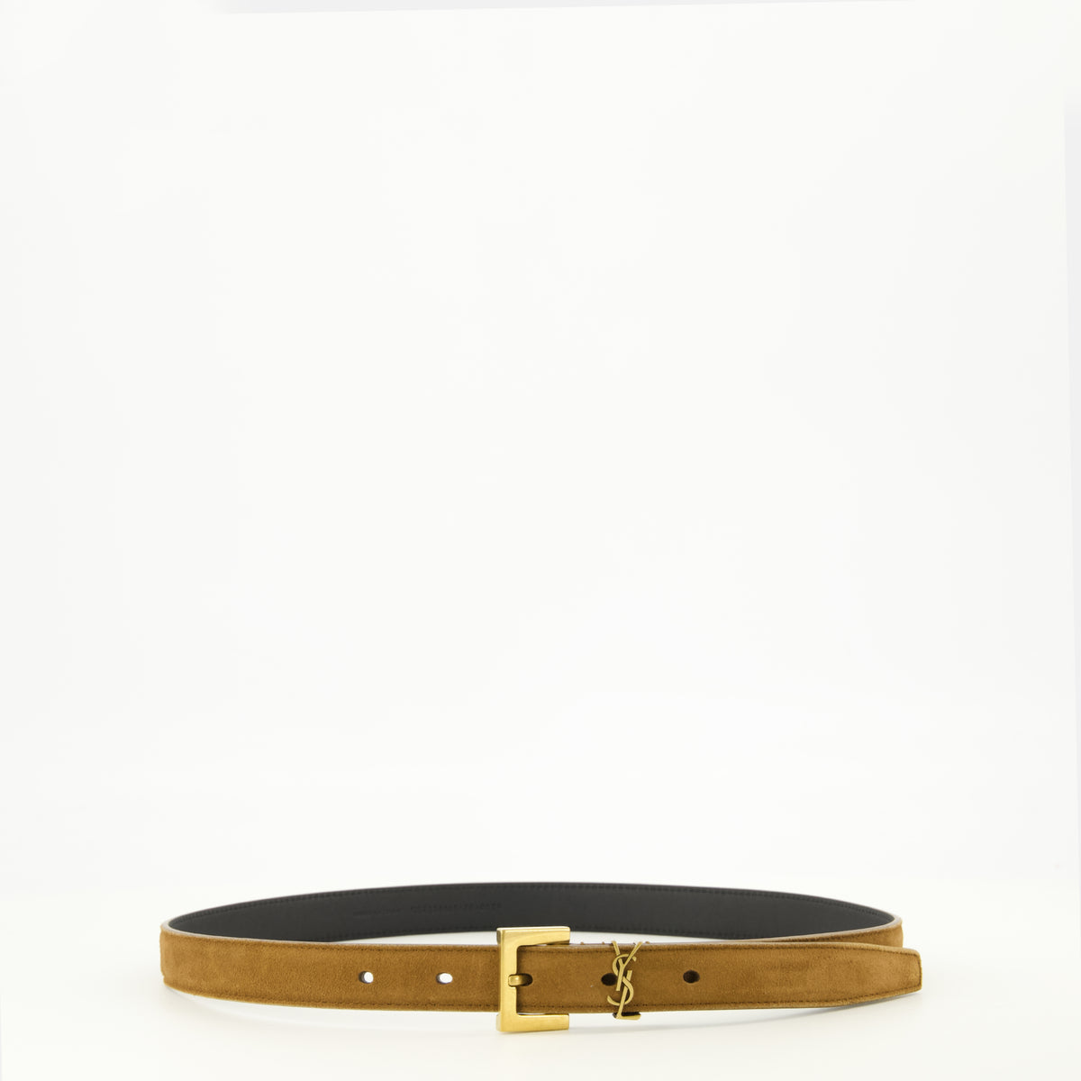 Ceintures Ceinture Cassandre en daim marron Saint Laurent Marron Femme