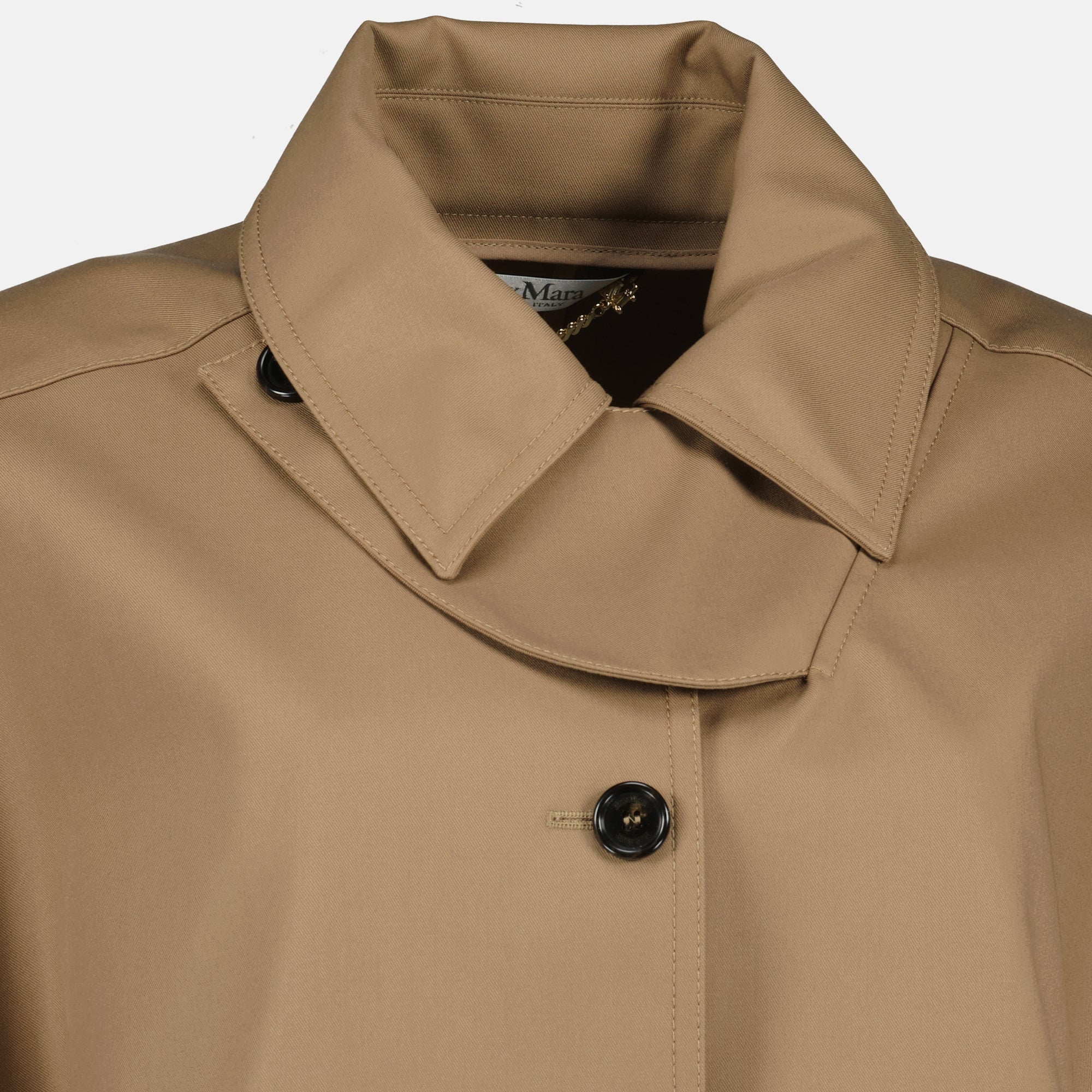 Image de l'article Cape en gabardine marron de la marque Max Mara pour Femme - Saison Printemps-Été 2026 - Vue détaillée_2