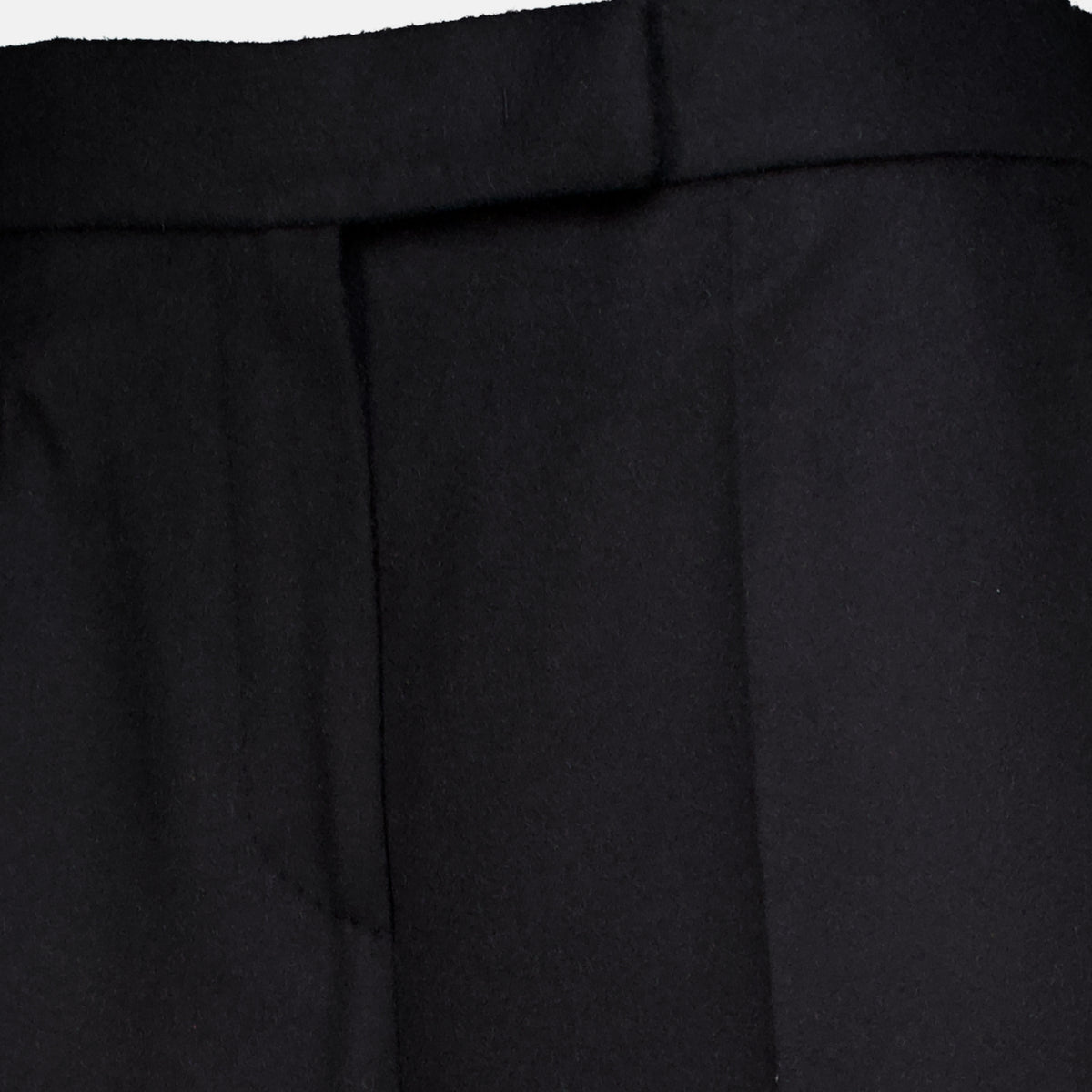 Pantalons Schwarze Weite Hose Max Mara Noir Femme