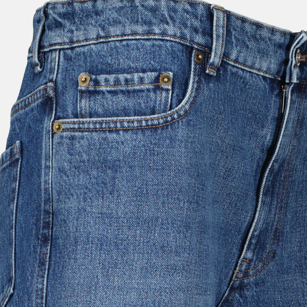 Image de l'article Jean en denim bleu de la marque Miu Miu pour Femme - Saison Printemps-Été 2026 - Vue détaillée_2