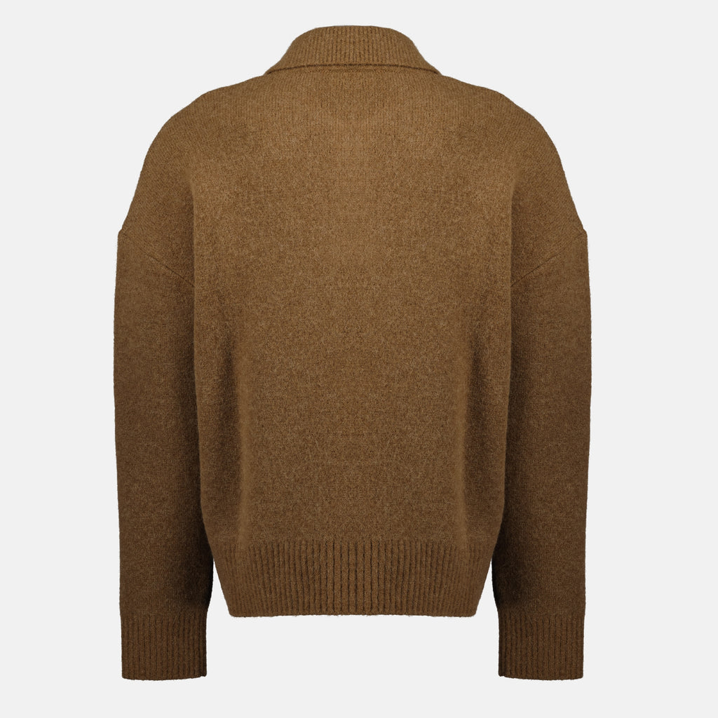 Bild des Alpaka-Polohemds der Marke Ami PARIS für Unisex - Herbst-Winter 2025 - Rückansicht