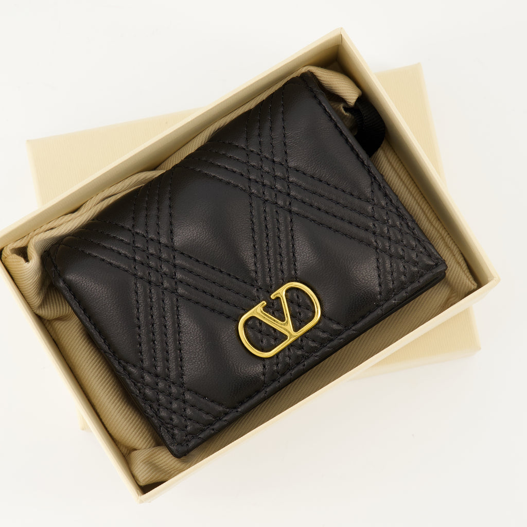 Petite maroquinerie Portefeuilles Quiltie 67 Valentino Garavani Noir Femme