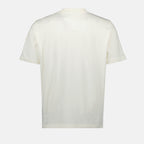 T-shirts T-shirt à logo brodé Moncler Blanc Homme