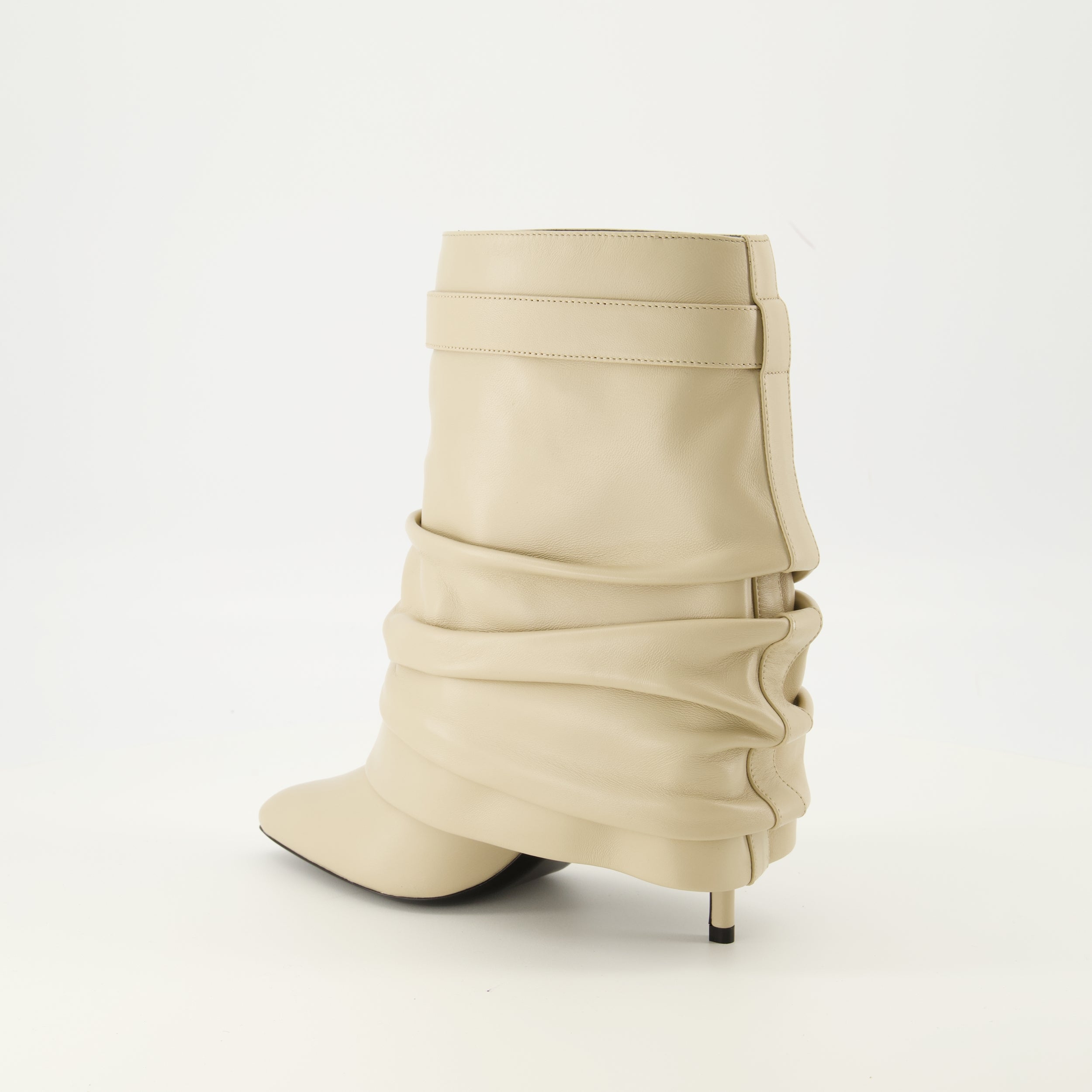 Image of the Givenchy Shark Lock ankle boots for women - Autumn-Winter 2025 season - Right three-quarter back view