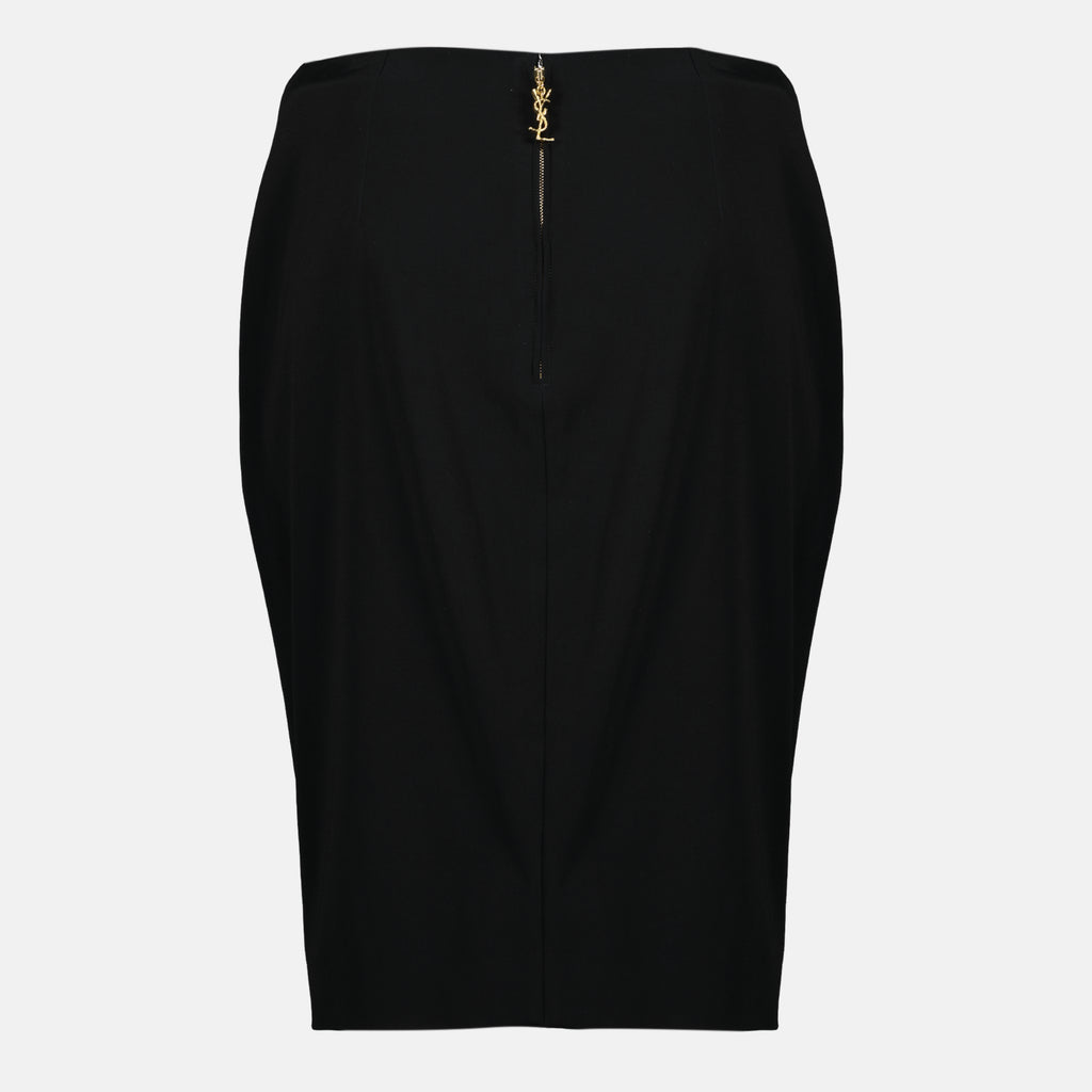 Image of the Cassandre Pencil Skirt from the brand Saint Laurent for Women - Autumn-Winter 2025 - Back View