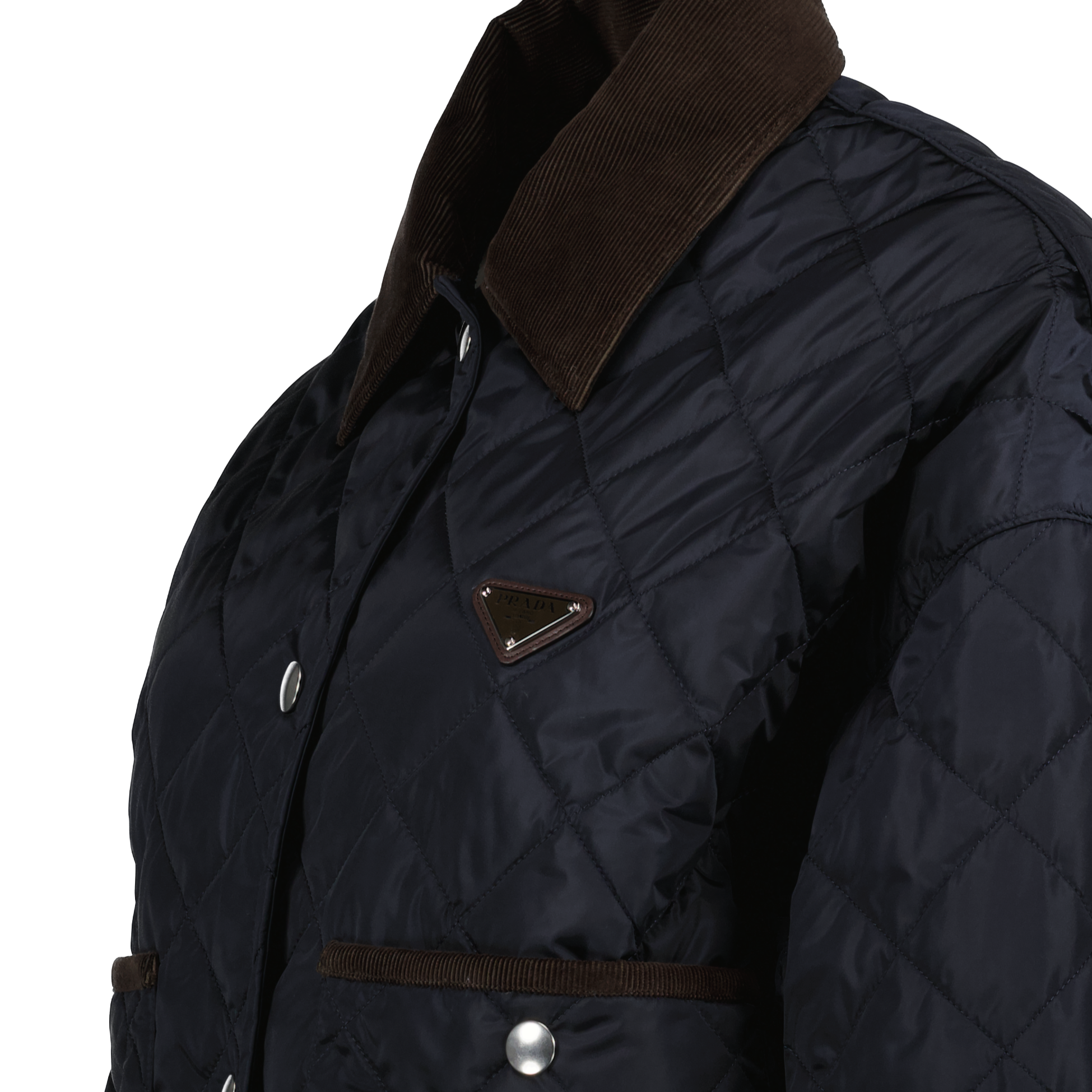 Jaquetas Veste en Re-Nylon matelassé Prada Azul escuro Femme