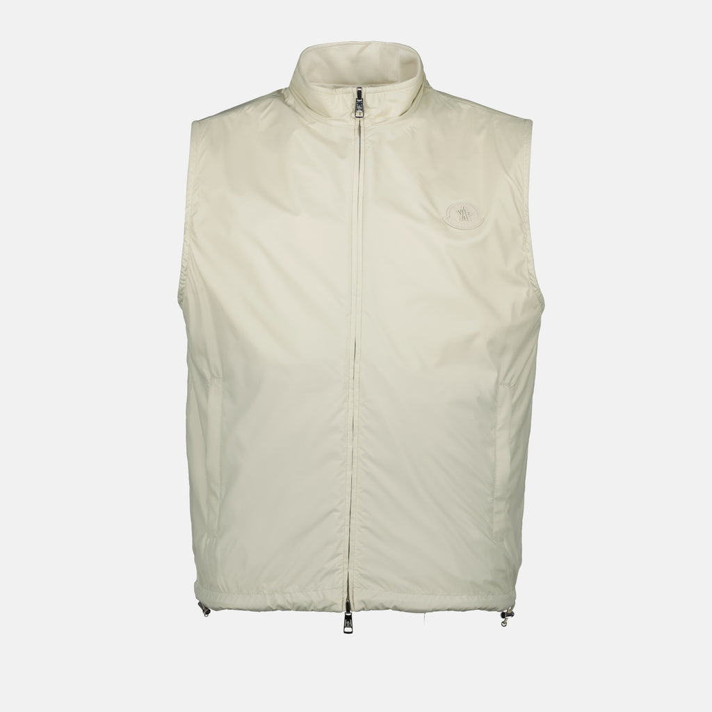 Vestes Gilet sans manches Moncler Blanc Homme