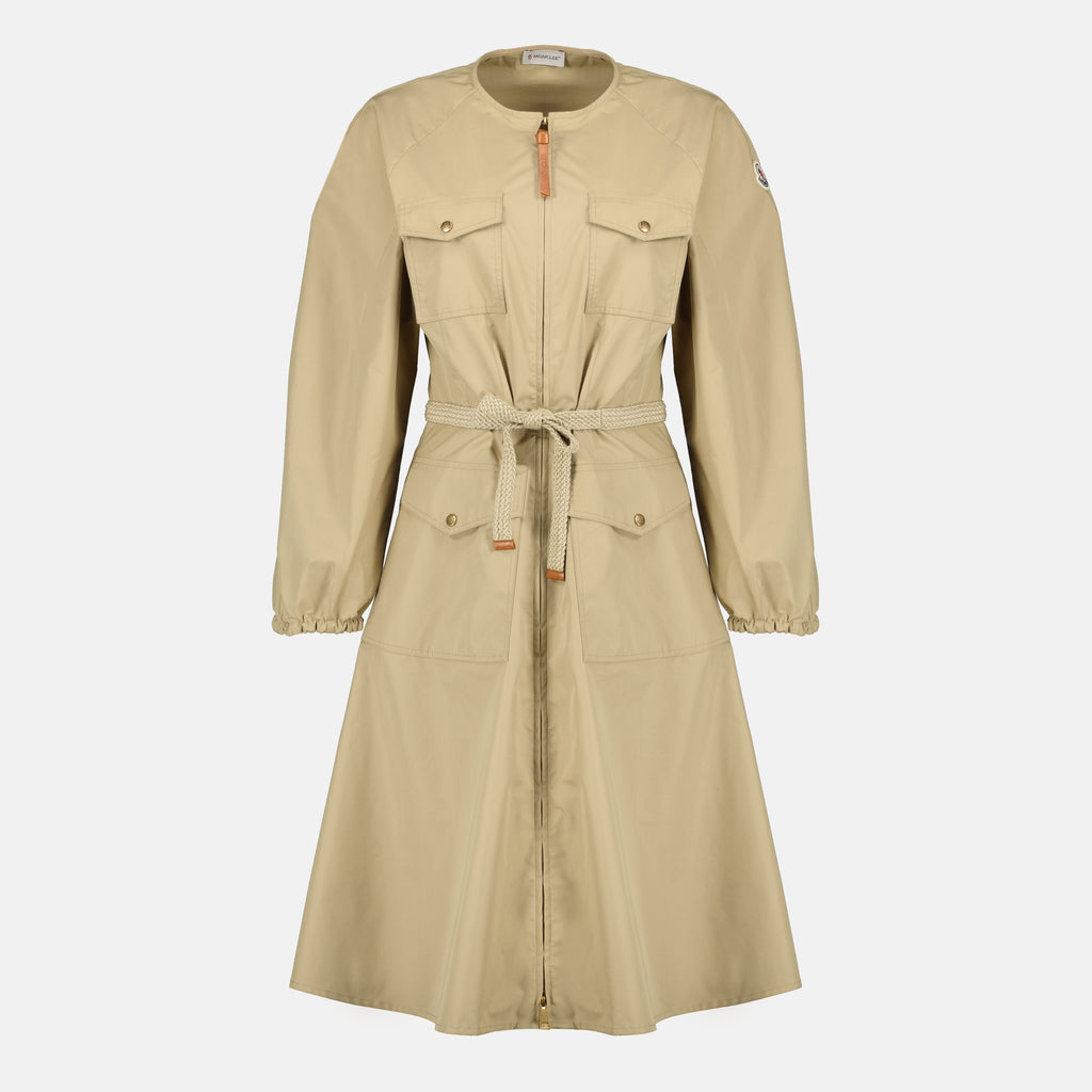 Robes Vestido de Popelín Beige Moncler Beige Femme