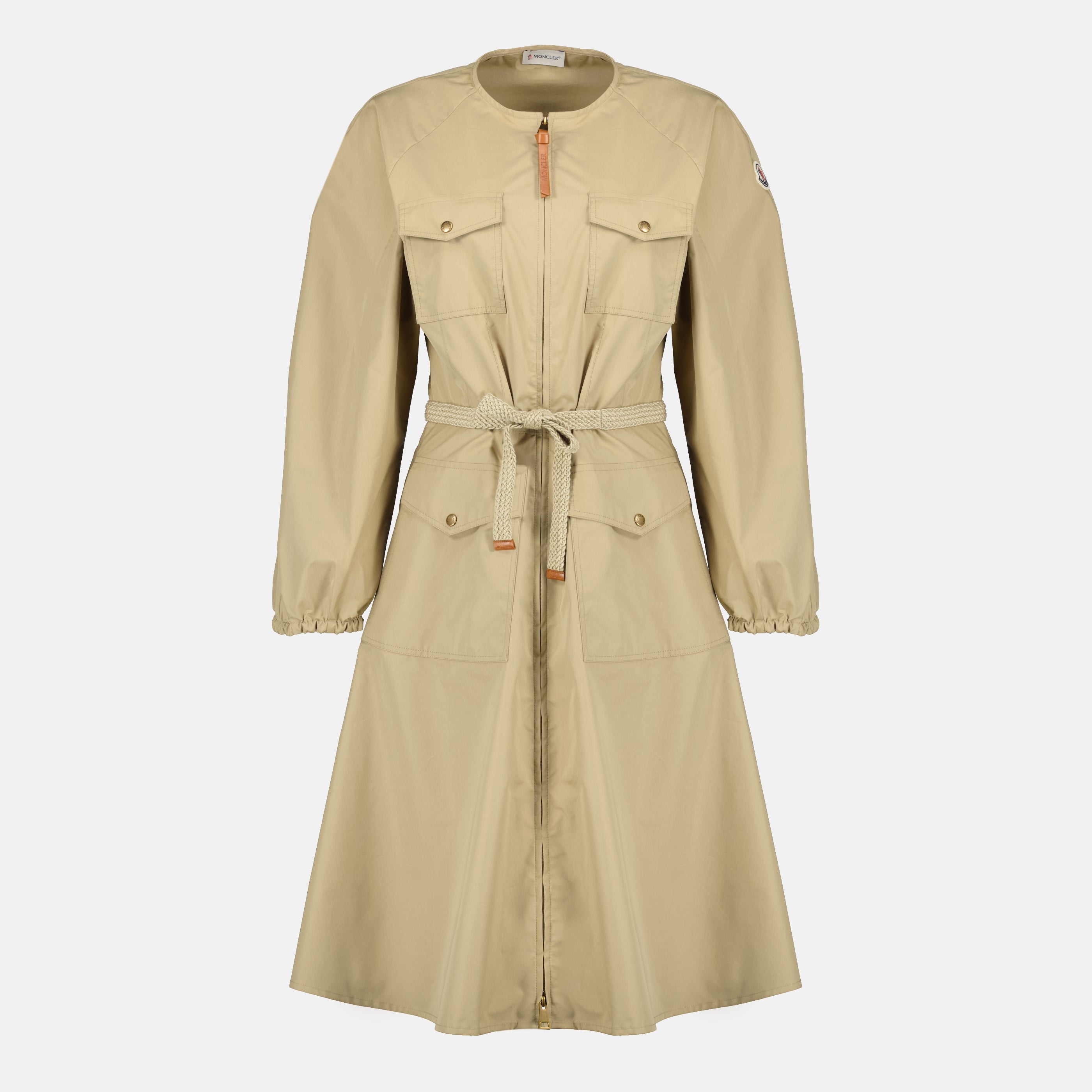 Robes Vestido de Popelín Beige Moncler Beige Femme