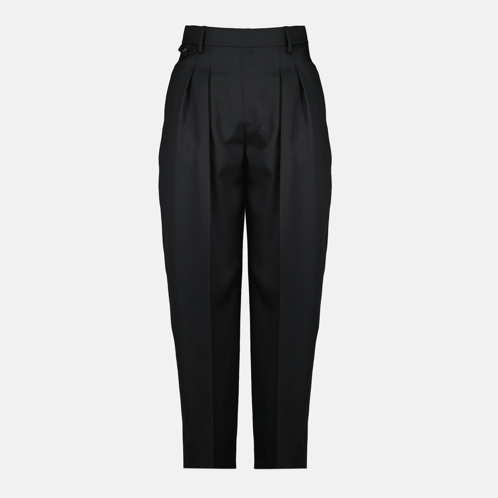 Image de l'article Pantalon Dugan noir de la marque Khaite pour Femme - Saison Printemps-Été 2026 - Vue de Face