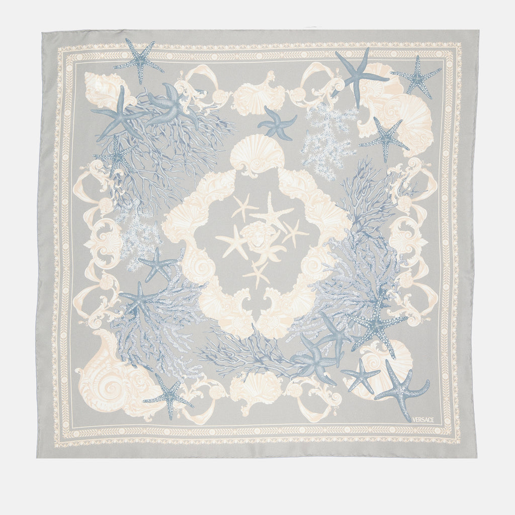 Écharpes, foulards et gants Foulard Barocco Sea Versace Bleu Femme