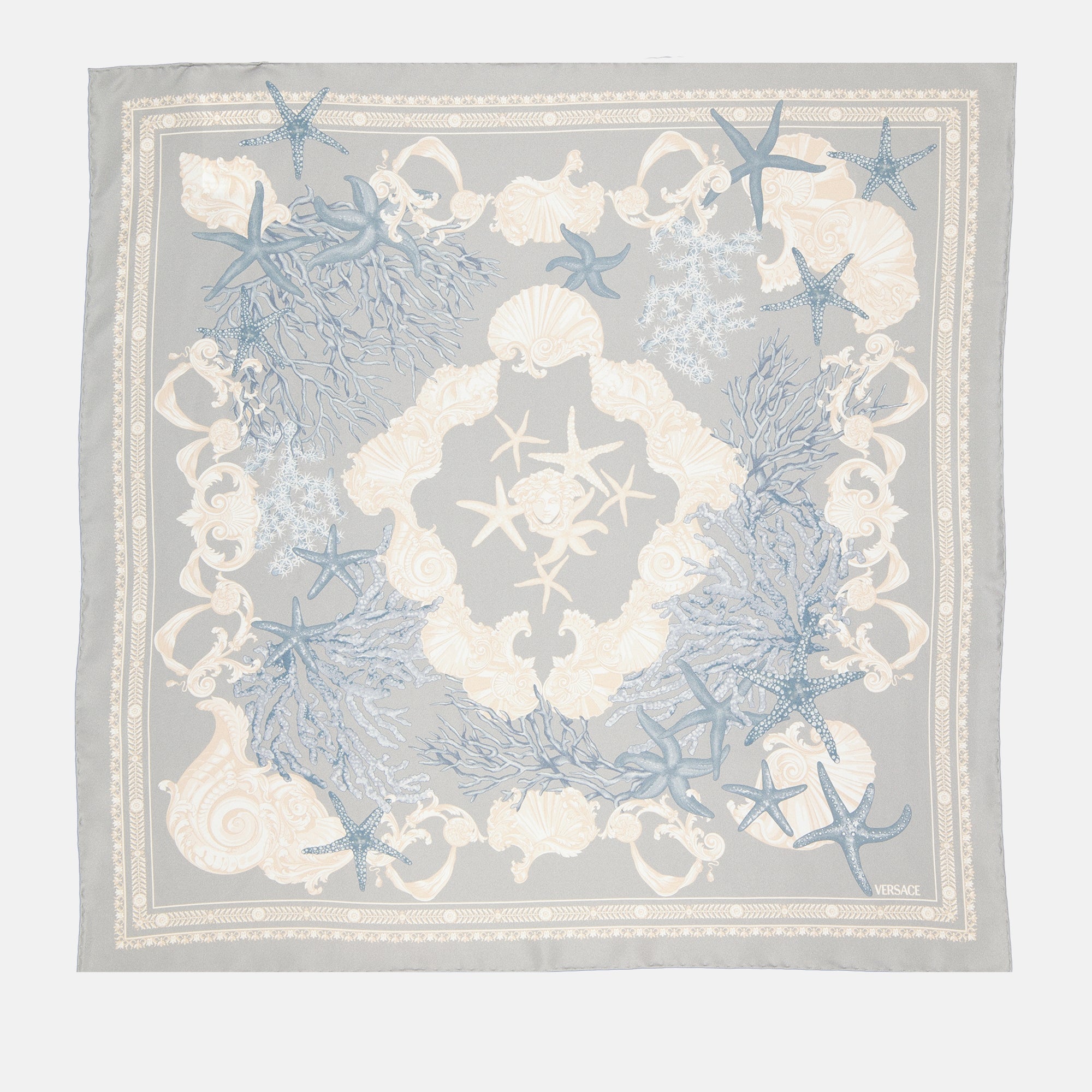 Écharpes, foulards et gants Foulard Barocco Sea Versace Bleu Femme