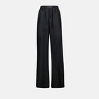 Pants Silk Pants Mm6 Black Femme