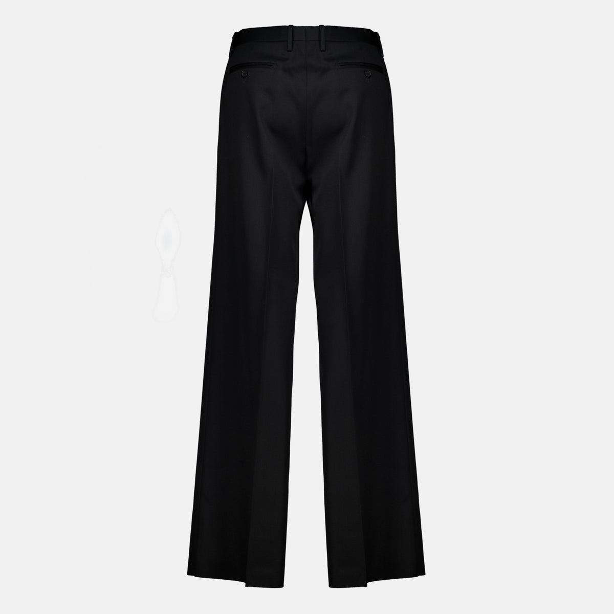 Pantalons Calças Pregueadas Pretas Fendi Noir Femme