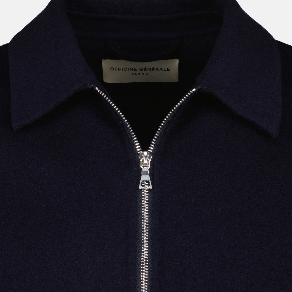 Vestes Mazir Wool Jacket Officine Générale Bleu foncé Homme