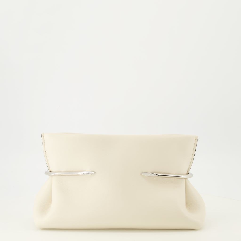 Pochettes Pochette Pinch en cuir nappa blanc Givenchy Blanc Femme