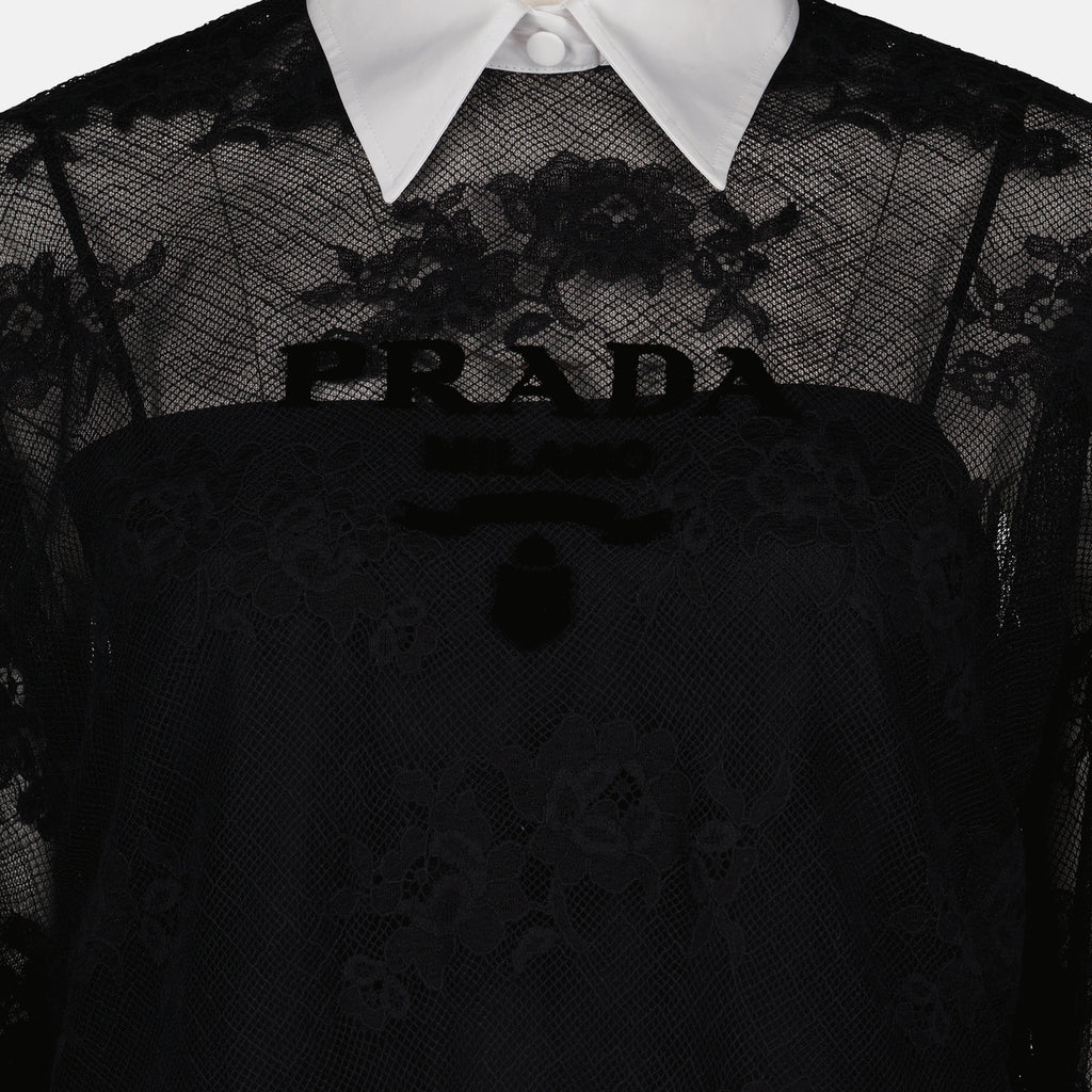 ドレス P3I67R S 231 12BZ f0967 nero+bianco Prada 黒 Femme