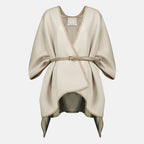 Vestes Beige Wolle Cape mit Gürtel Max Mara Beige Femme
