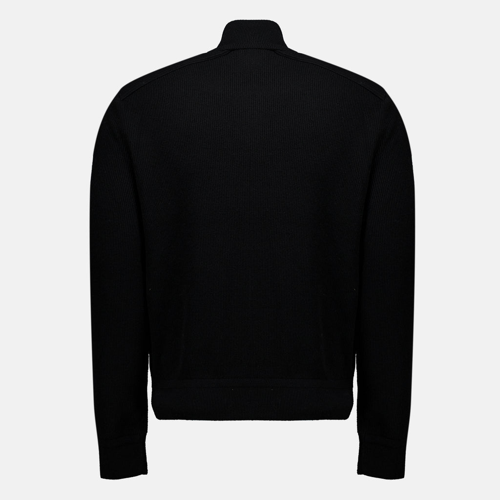 Vestes ブラックキルトジップカーディガン Moncler Noir Homme