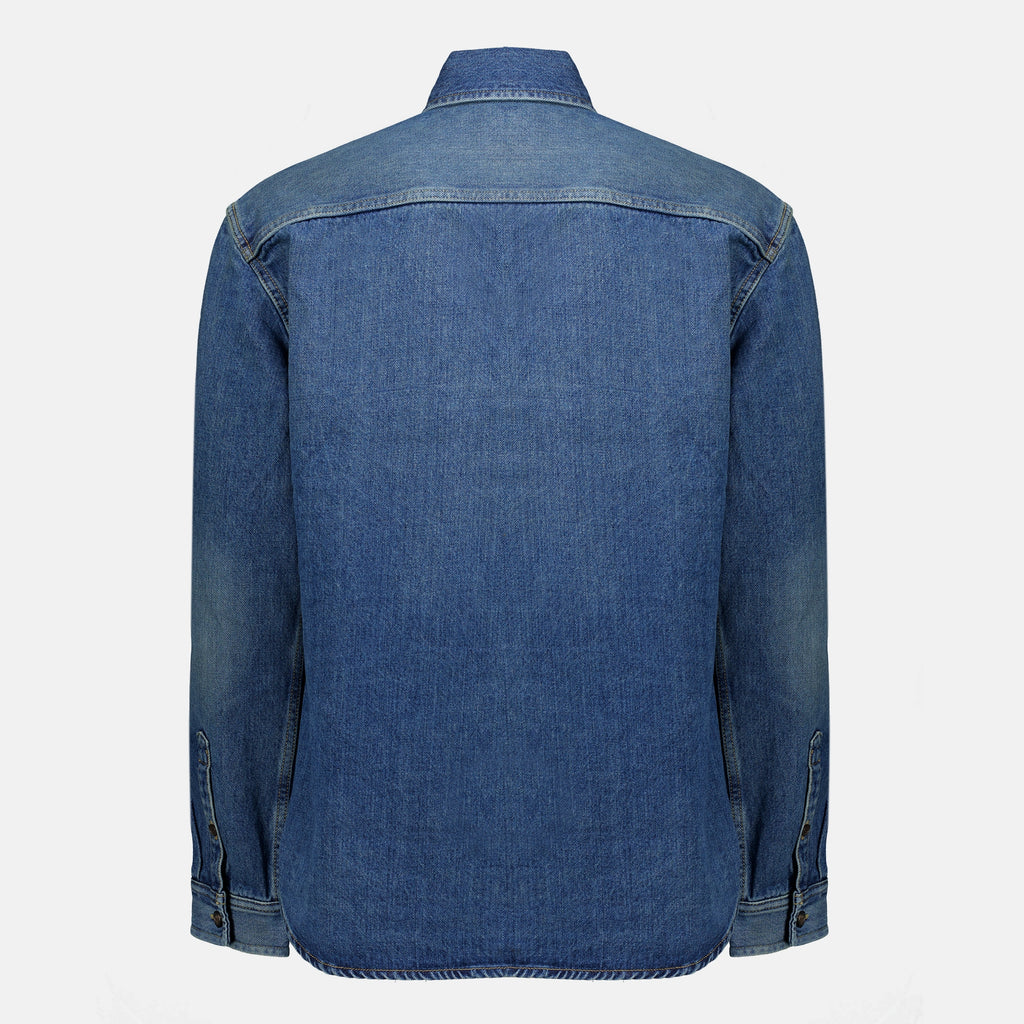 Chemises Chemise cassandre en denim Saint Laurent Bleu Homme