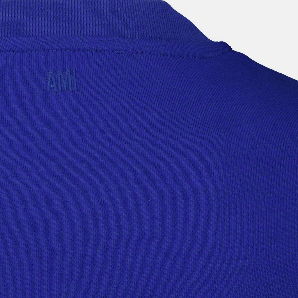 T-shirts T-shirt bleu en coton Ami PARIS Bleu Unisexe