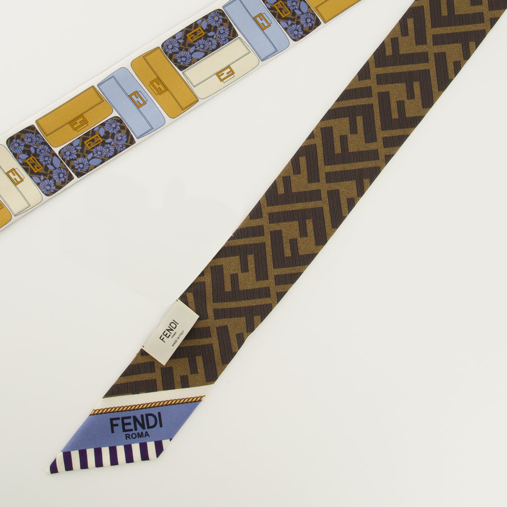 Imagem do lenço de seda multicolorido da marca Fendi para Mulheres - Coleção Primavera-Verão 2026 - Vista Detalhada_2