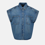 Jaquetas Casaco de Denim Elycia Iro Azul Femme