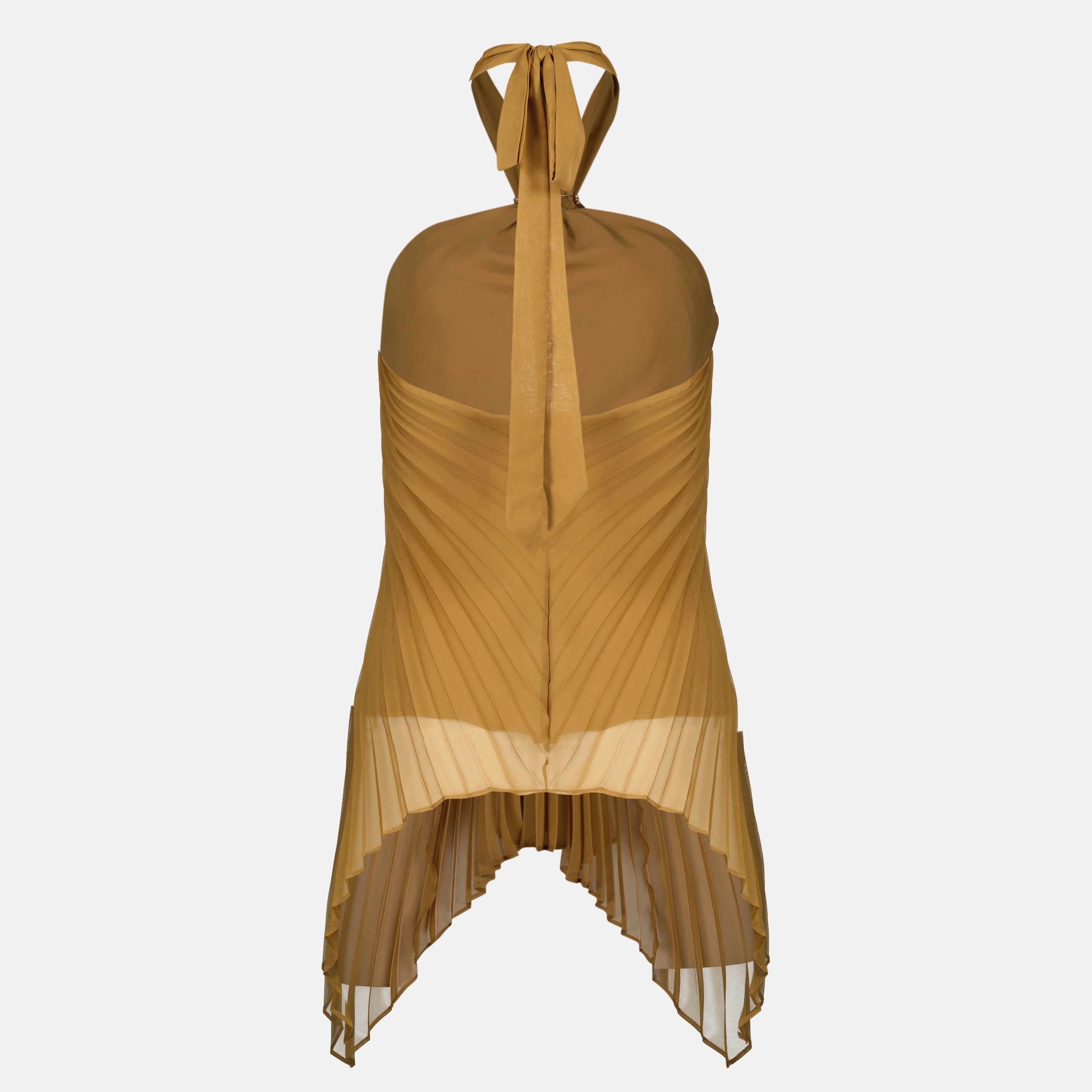 Immagine del top marrone plissè di Max Mara per Donna - Stagione Primavera-Estate 2026 - Vista Posteriore