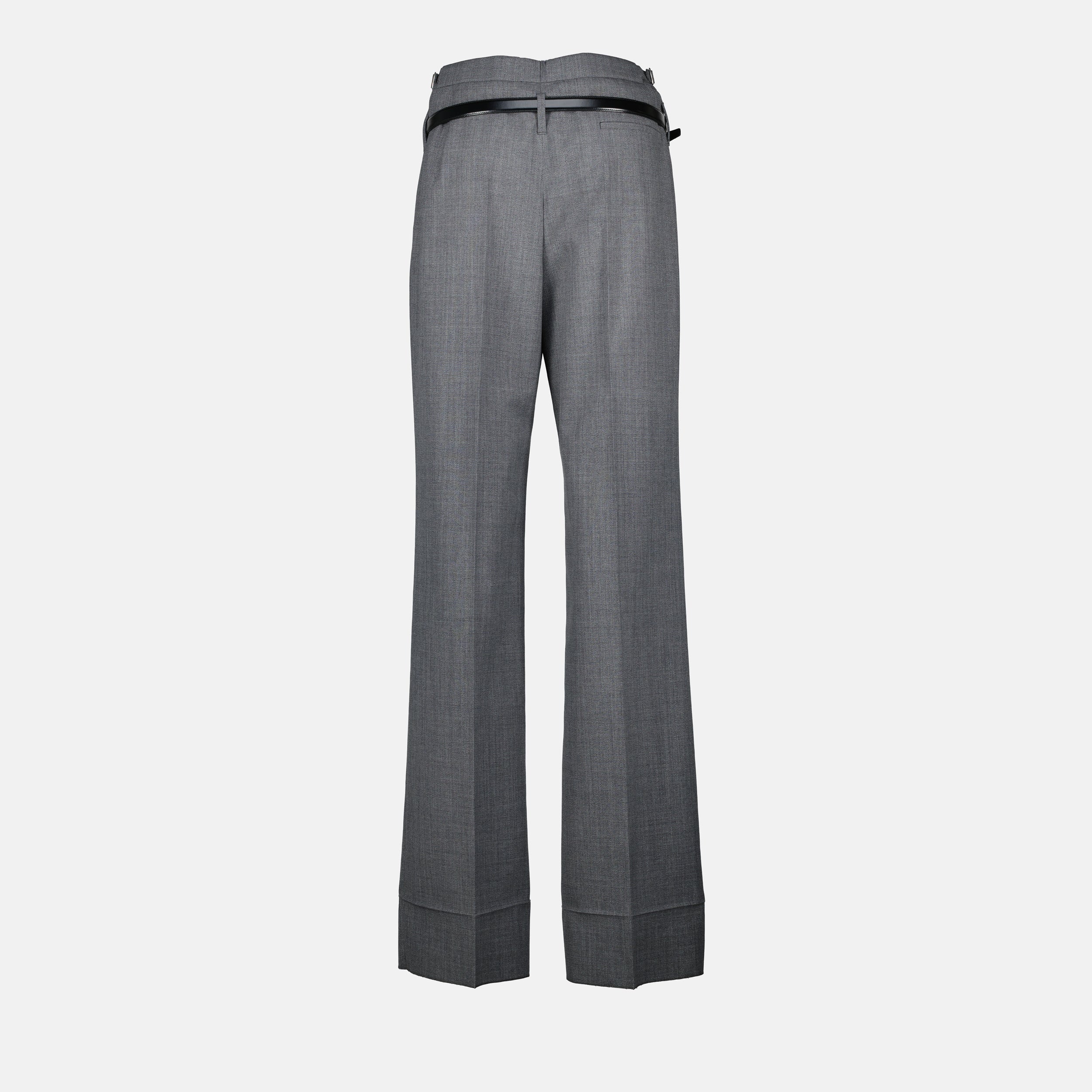 Pantalons Pantalon gris en laine Prada Gris Femme