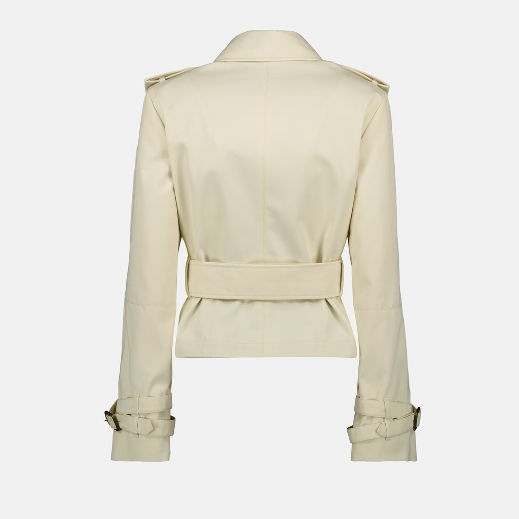 Manteaux Tench court Burberry Beige Femme