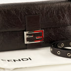 Sacs à main et épaule Bolso Baguette® de Cuero Texturizado Negro Fendi Noir Femme