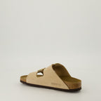 오픈 슈즈 아리조나 빅 버클 샌들 Birkenstock 베이지 Femme