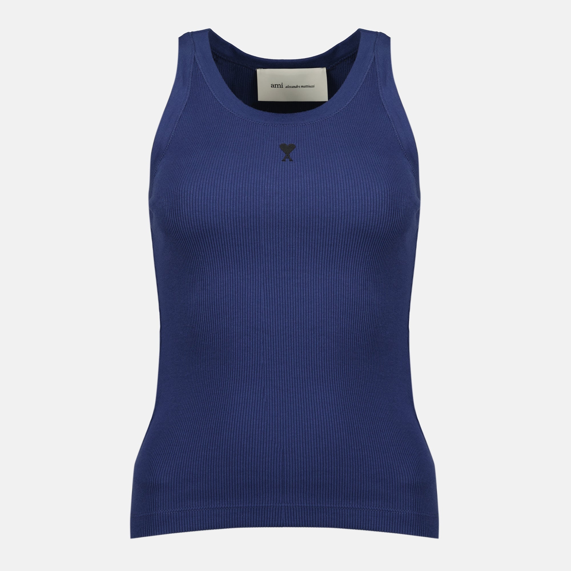 Image de l'article Débardeur Ami de coeur bleu marine de la marque Ami PARIS pour Femme - Saison Printemps-Été 2026 - Vue de Face
