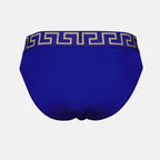 Beachwear Slip de bain Medusa Greca Versace Bleu Homme