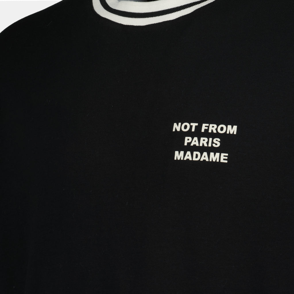 Camisetas T-shirt slogan sport Drole De Monsieur Negro Homme