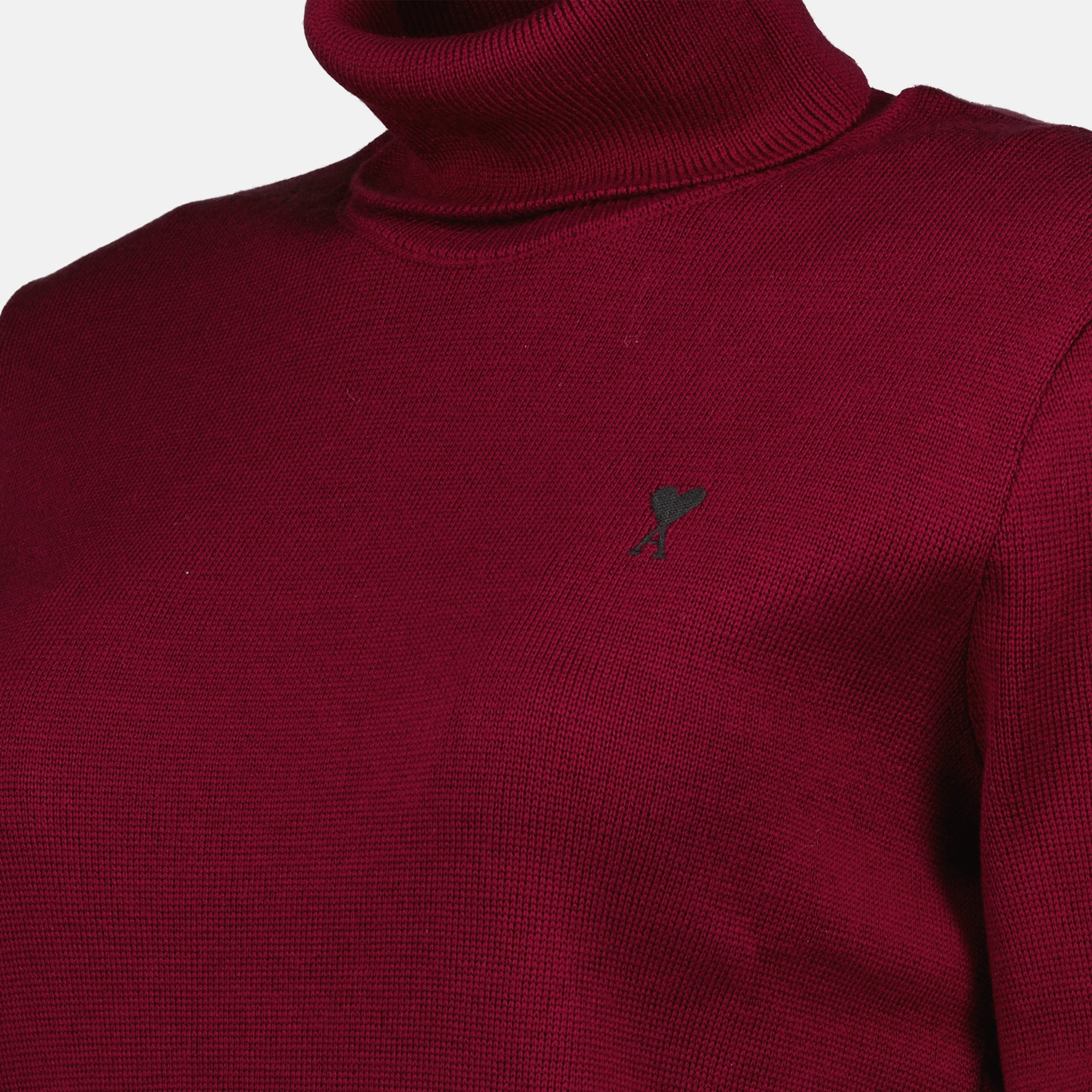 Immagine del maglione a collo alto Ami de coeur del marchio Ami PARIS per Donna - Stagione Autunno-Inverno 2025 - Vista Dettagliata_3