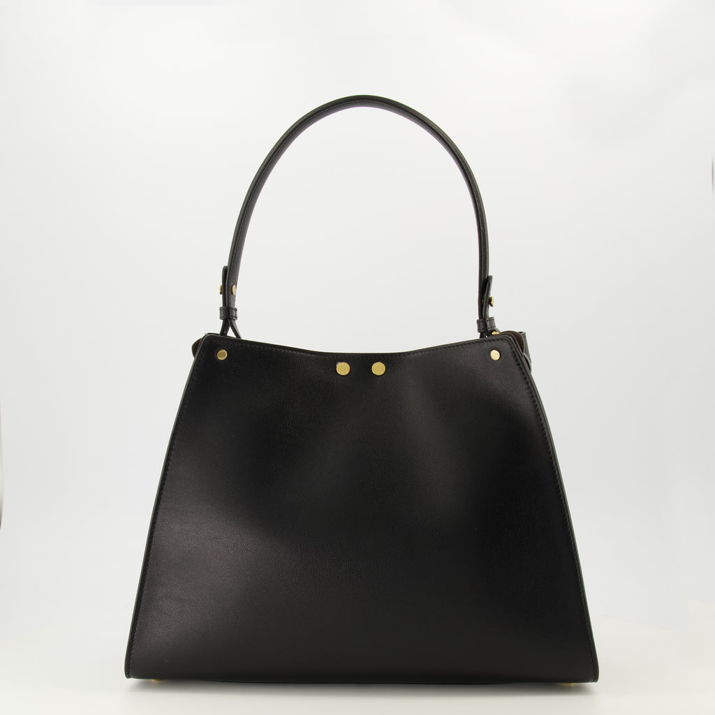 Imagem da bolsa Fendi Way média em couro preto da marca Fendi para Mulher - Época Primavera-Verão 2026 - Vista Traseira